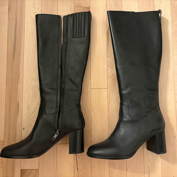 BNIB Madewell Leather Selina Tall Boot Black -8 - Picture 6 of 9